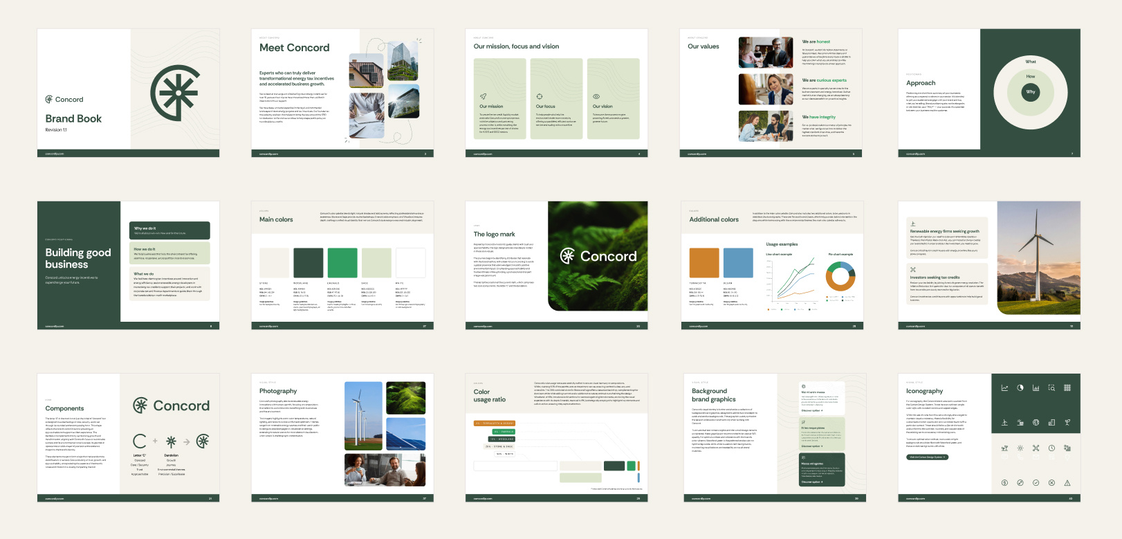 Concord brand book example images