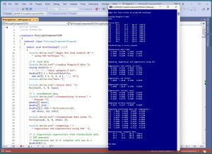 Figure 1: Demo Program of PCA Using SVD in Action