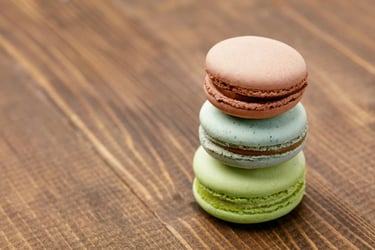 Stack of enticing macaroons symbolising an enticing email campaign