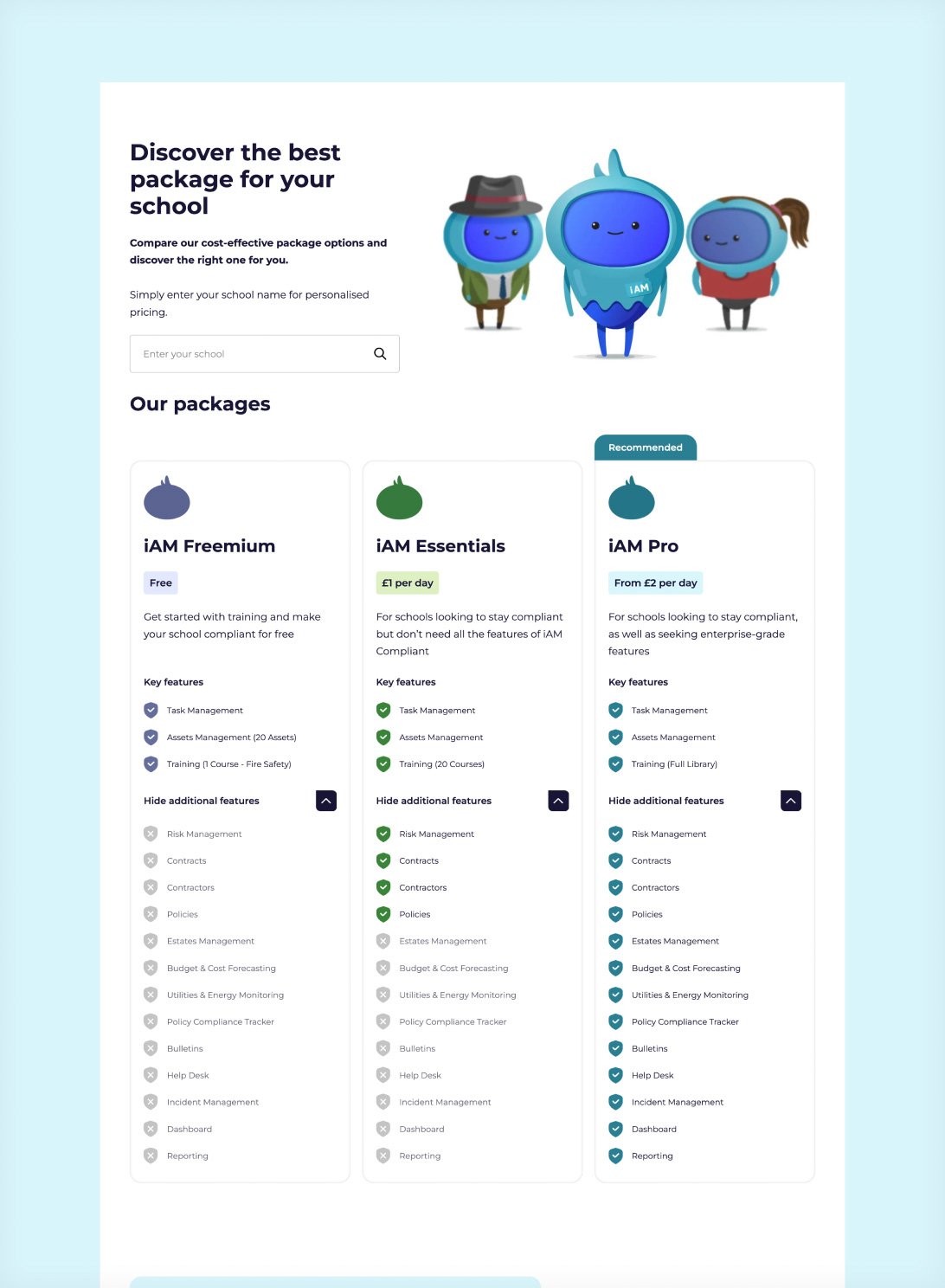 iAM Compliant pricing module in full