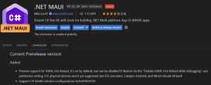 Changelog for Pre-release Version of .NET MAUI Extension for VS Code