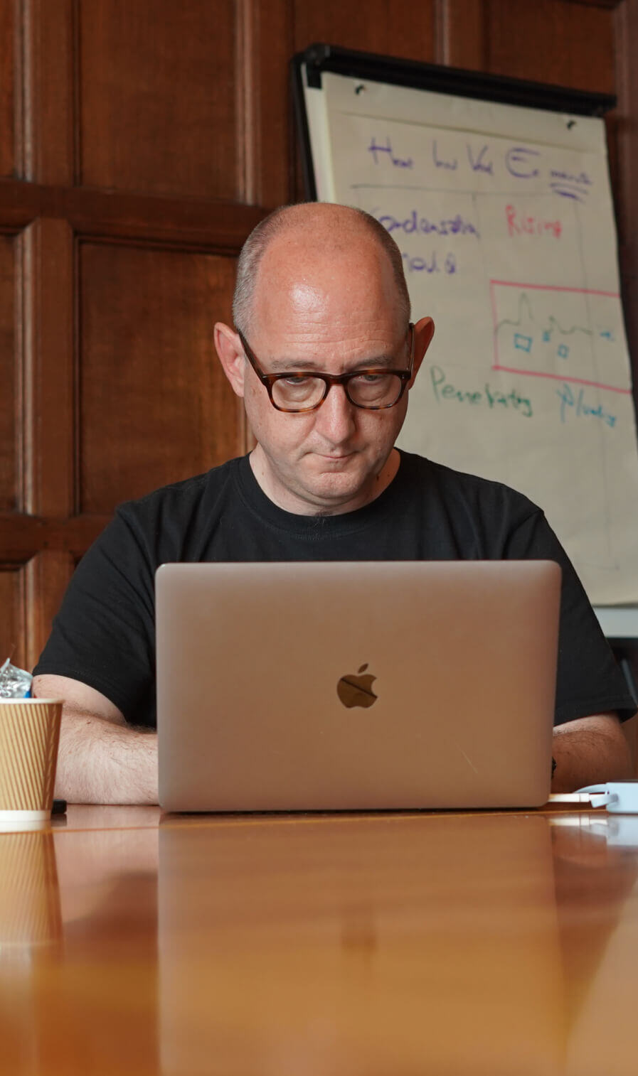 Person working on laptop