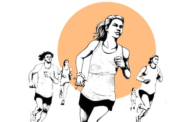 accelerate your career as a marketing manager - image shows people running in a race, with a clear leader