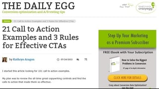 Call-to-action from The Daily Egg