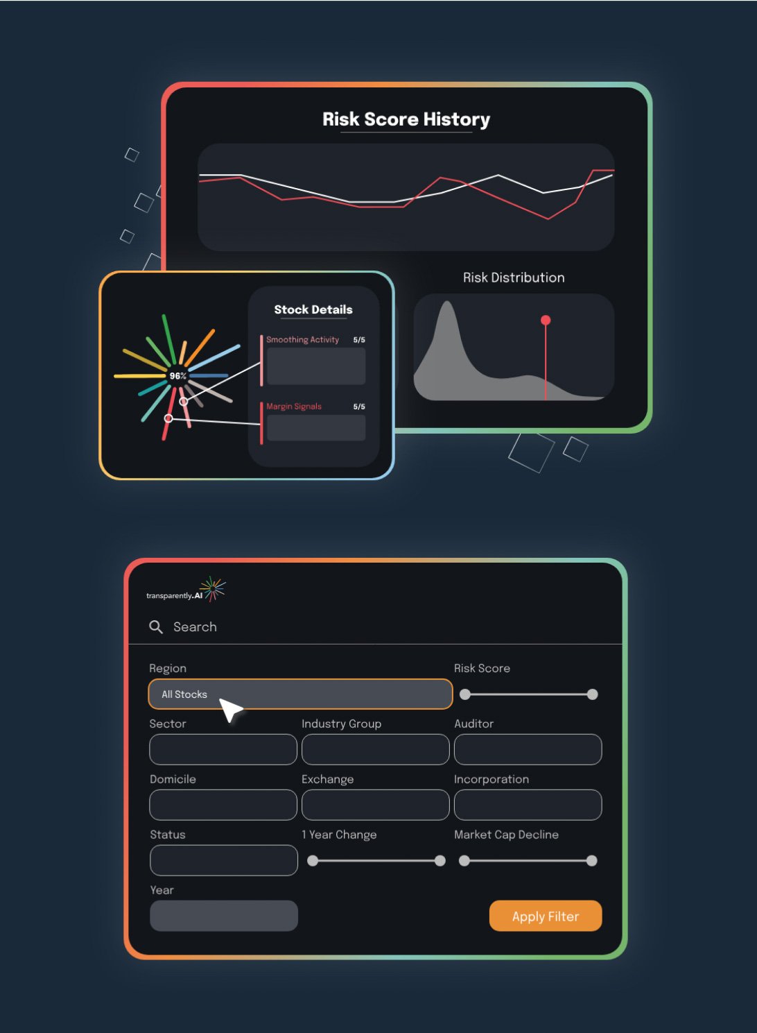 Transparently UI illustration set