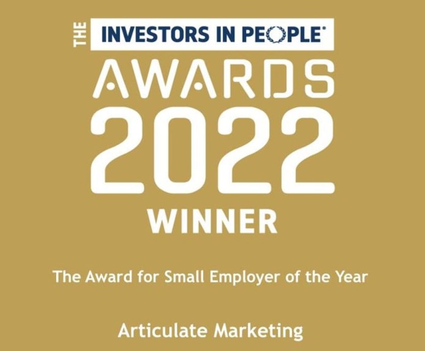 Articulate Marketing wins IIP’s Small Employer of the Year Award 2022