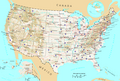 Geographic map of the US